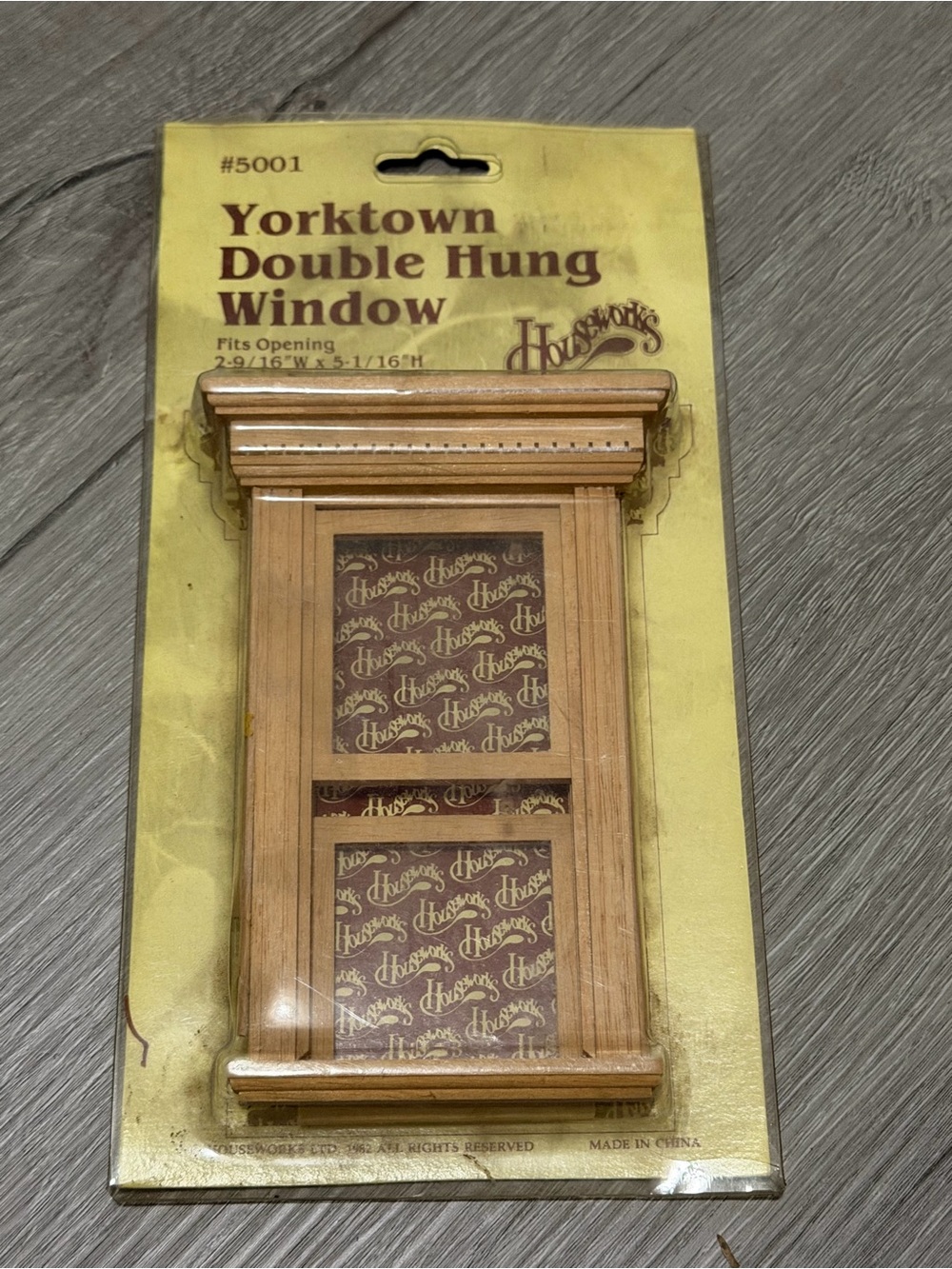 Double Hung Window Wall Decor - Natural Wood Finish 1/12
